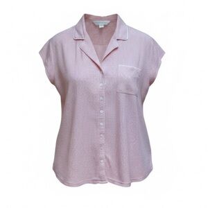 Eileen West Soft Girl Striped Sleep Shirt PJs XL Orange Pink Candy Stripes